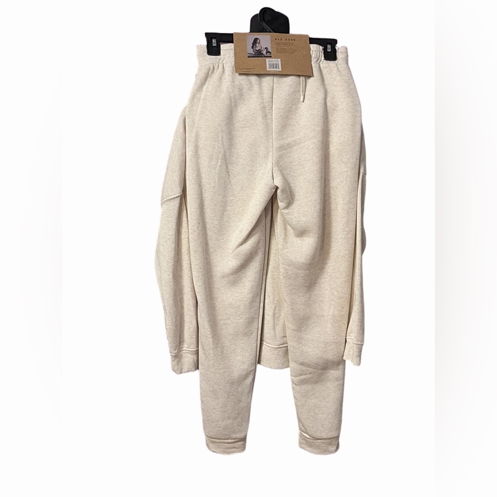 Rae Dunn Cream Cowl Neck Sweatshirt & Jogger Set | Cozy 2-Piece Lounge Outfit - Picture 3 of 15